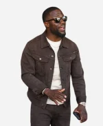 Kevin Hart Los Angeles 2026 Brown Trucker Jacket