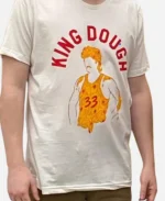 King Dough Larry Bird Pizza 33 Basketball White T-Shirt