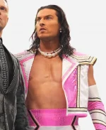 Kit Wilson WrestleMania 42 Pink & White Cropped Costume Vest - Jacket Era