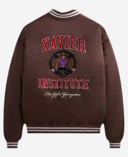 Kith Marvel X-Men Gambit Brown Satin Bomber Jacket