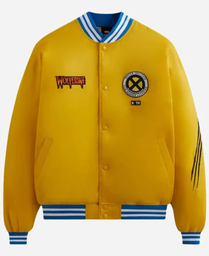 Kith x Marvel X Men Wolverine Bomber Satin Jacket
