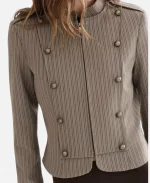 Kristina Davis General Hospital 2026 Brown Striped Jacket