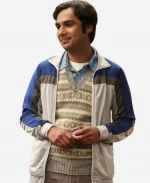 Kunal Nayyar The Big Bang Theory Raj Koothrappali Striped Track Jacket