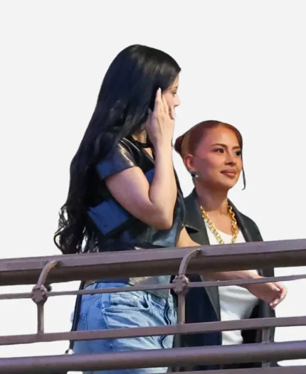 Kylie Jenner 2026 Sushi Park Leather Top In Black