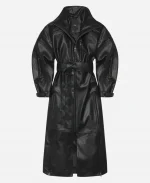 Kylie Jenner Khy Faux Leather Trench Coat - For Sale