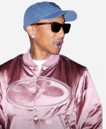 LVMH Prize Cocktail Paris Fashion Week 2026 Pharrell Williams Pink Satin Bomber Jacket