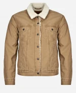 Larry Bagby Marshals S01 Seasoned Cattleman Brown Shearling Jacket