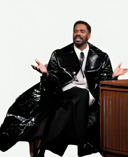 Late Night with Seth Meyers S13 Colman Domingo Leather Coat