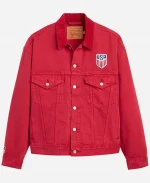 Levi’s United States 2026 Football Federation Red Denim Jacket