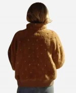 Lindsay Crane-Martín Beef S02 Sherpa Brown Fleece Floral Jacket 