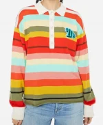 Liz Shrinking S03 Striped Polo Sweatshirt