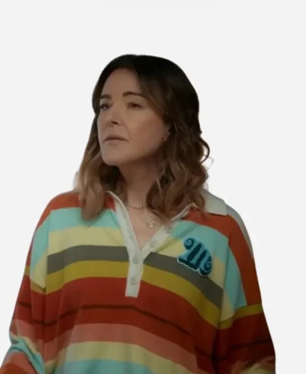 Liz TV Series Shrinking S03 Christa Miller Multicolor Striped Polo Sweatshirt