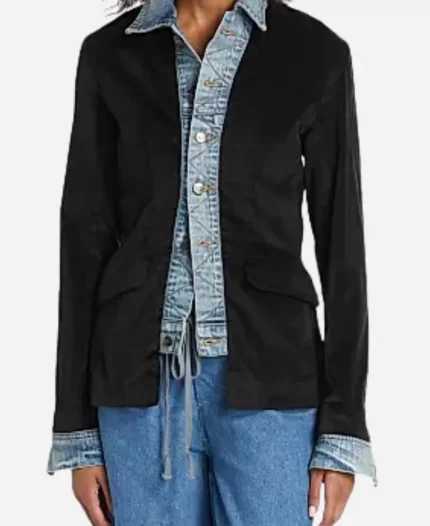 Liz TV Series Shrinking Season 02 Christa Miller Denim Trim Blazer