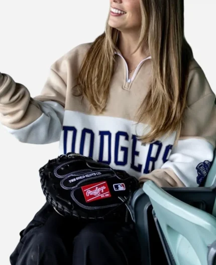 Los Angeles Dodgers 2026 Night Quarter Zip Beige Sweatshirt