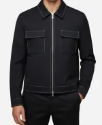 Lucas West The Voice S29 Flap Pocket Black Jacket