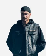 Luke Grimes Marshals Leather Biker Vest