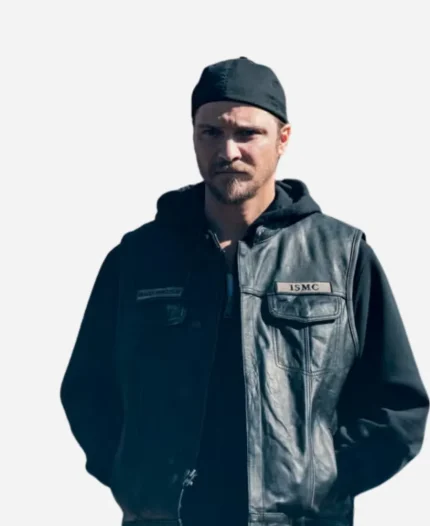 Luke Grimes Marshals Leather Biker Vest