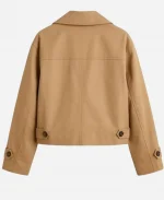 Lukita Maxwell Shrinking Beige Cotton Cropped Jacket