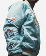 MBL 2026 East Division Since 1989 Toronto Blue Jays Collage Satin Varsity Jacket