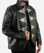 MJ V8 Retro England Black Leather Jacket By Micheal Jackson