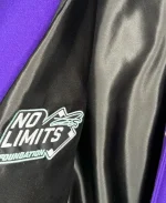 MLB Seattle Mariners 2026 Julio Rodríguez 44 Huckmade Unisex Purple and Black Wool Varsity Jacket