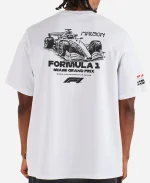 Malbon x F1 Miami Grand Prix 2026 White Bermuda Pit Sketch T-Shirt
