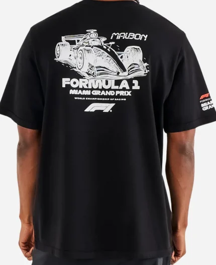 Malbon x Formula 1 2026 Miami Grand Prix Black Bermuda Pit Sketch T-Shirt