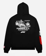 Malbon x Formula 1 Miami Grand Prix 2026 Black Fesque Pit Sketch Hoodie