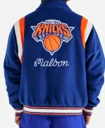 Malbon x Knicks The Garden Varsity Jacket - Royal Blue