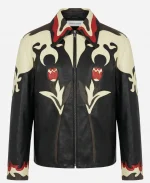Marine Serre SS26 Simone Ashley Floral Leather Jacket