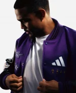 Mariners 2026 Julio Rodríguez 44 Huckmade Varsity Jacket By Adidas