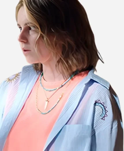 Marion Aymé Nouveau jour S01 Striped Blue Shirt