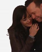 Marisa Ramirez Boston Blue 2026 Maria Baez Brown Leather Jacket