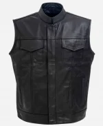 Marshals Luke Grimes Leather Biker Vest