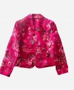 Matlock S02 Justina Machado Pink Silk Floral Print Blazer