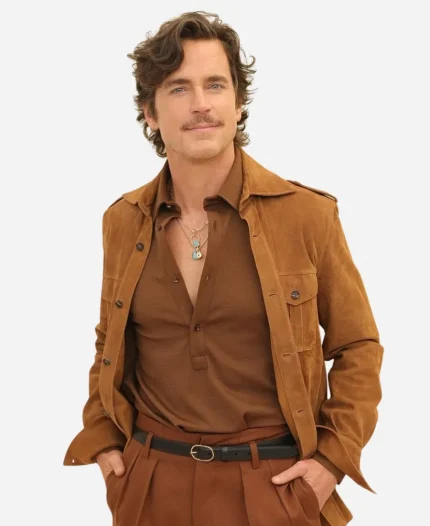 Matt Bomer Outcome 2026 Brown Jacket