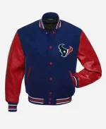 Men's Houston Texans Navy and Red Varsity Jacket