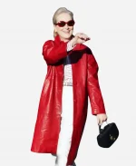 Meryl Streep 2026 NYC Leather Coat