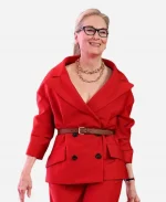 Meryl Streep 2026 Red Blazer