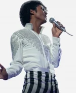 Michael 2026 Jaafar Jackson White Embroidered Jacket