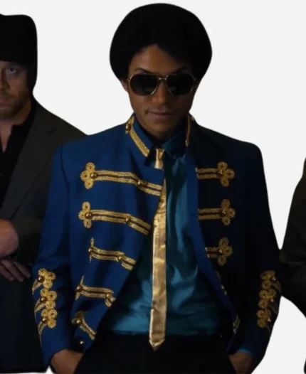 Michael 2026 Michael Jackson Blue Military Jacket