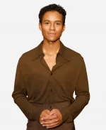 Michael 2026 Premiere Jaafar Jackson Brown Shirt - Jacket Era