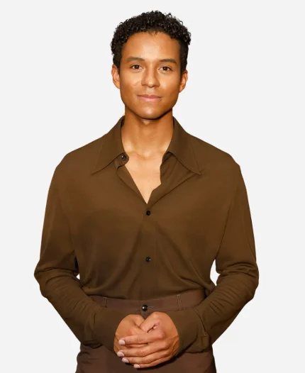 Michael 2026 Premiere Jaafar Jackson Brown Shirt - Jacket Era