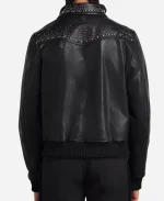 Michael 2026 Proto Hologram Jaafar Jackson Leather Jacket In Black