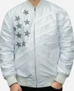 Michael B. Jordan Creed III White Stars Bomber Jacket