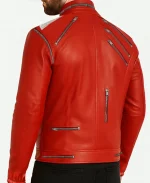 Michael Jaafar Jackson Beat It Red Leather Jacket