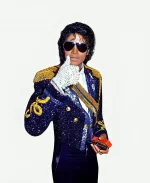 Michael Jaafar Jackson Blue Sequin Jacket