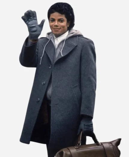 Michael Jackson 2026 Street King Grey Wool Trench Coat