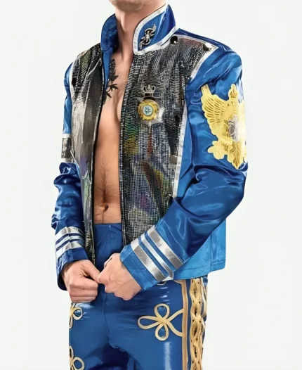 Michael Jackson Blood On the Dance Floor Blue Sequin Jacket