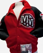 Michael Jackson MM Red & Black Varsity Jacket